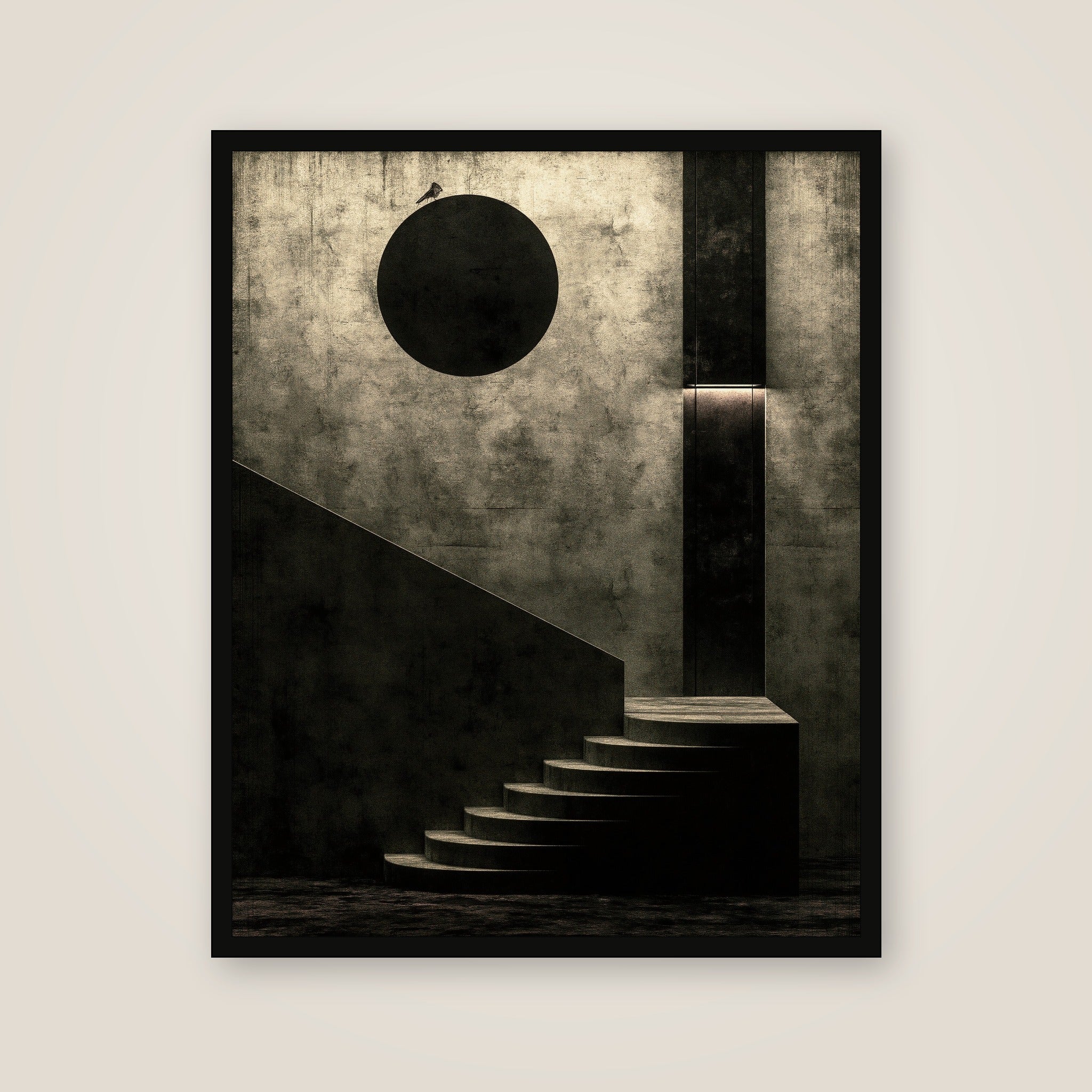 Black Stairway framed wall art main product image