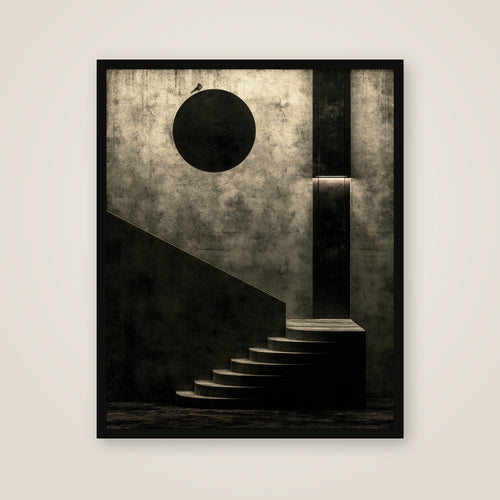 Black Stairway framed wall art main product image
