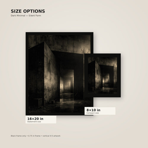 Concrete Passage framed poster size comparison