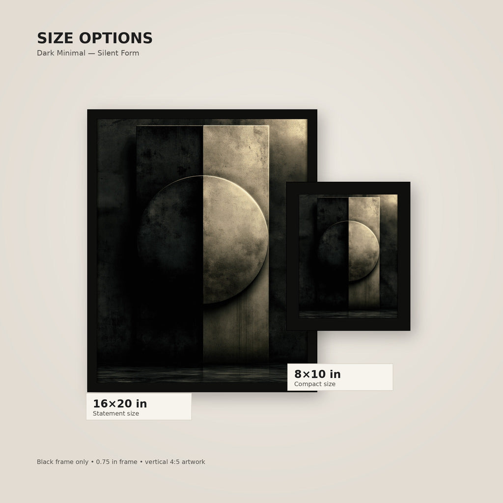 Dark Eclipse framed poster size comparison