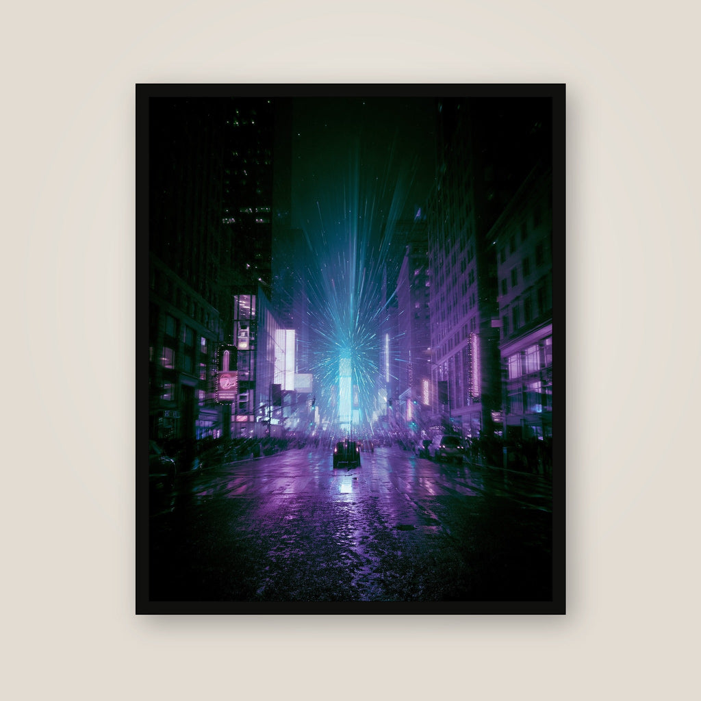 Midnight Neon Alley framed wall art main product image