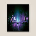 Midnight Neon Alley framed wall art main product image