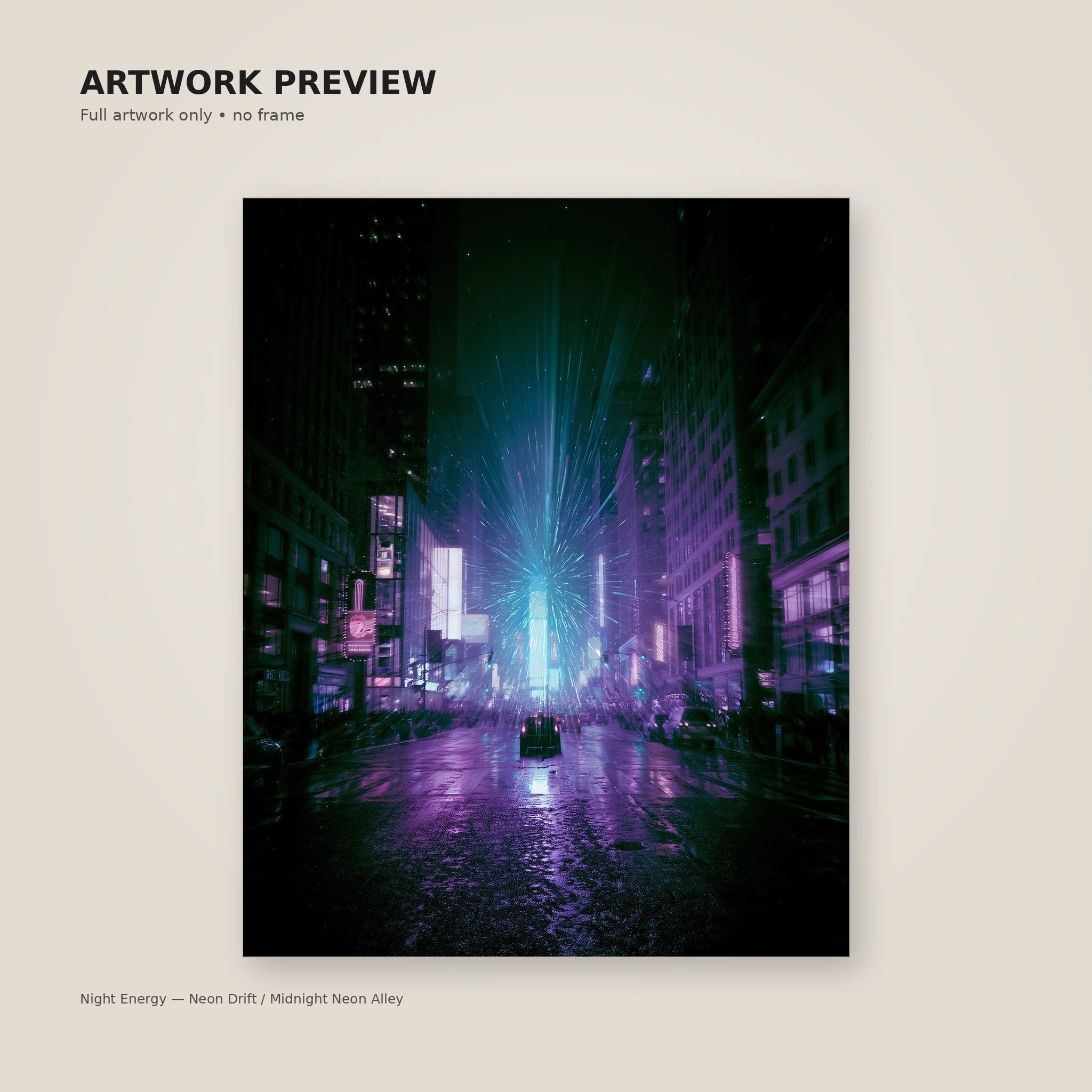 Midnight Neon Alley artwork preview