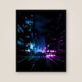Neon City Rush framed wall art main product image