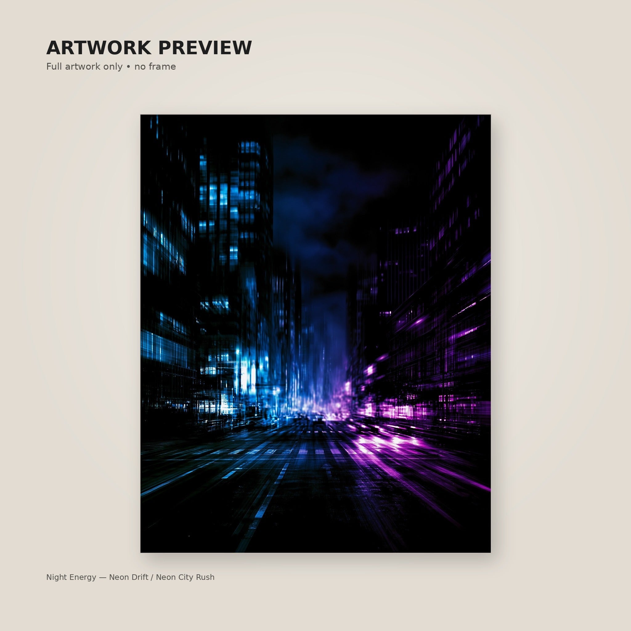 Neon City Rush artwork preview