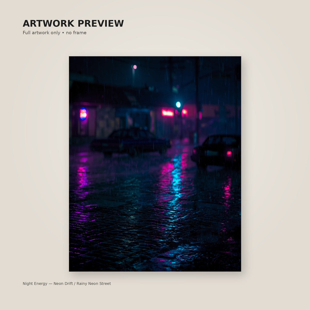 Rainy Neon Street artwork preview