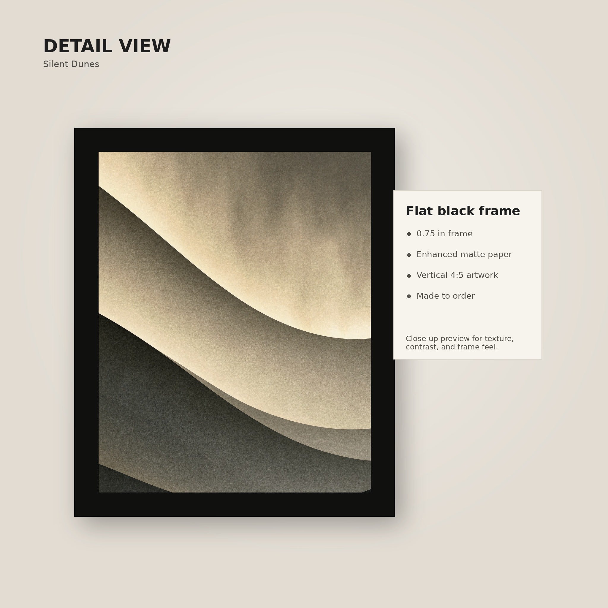 Silent Dunes detail view