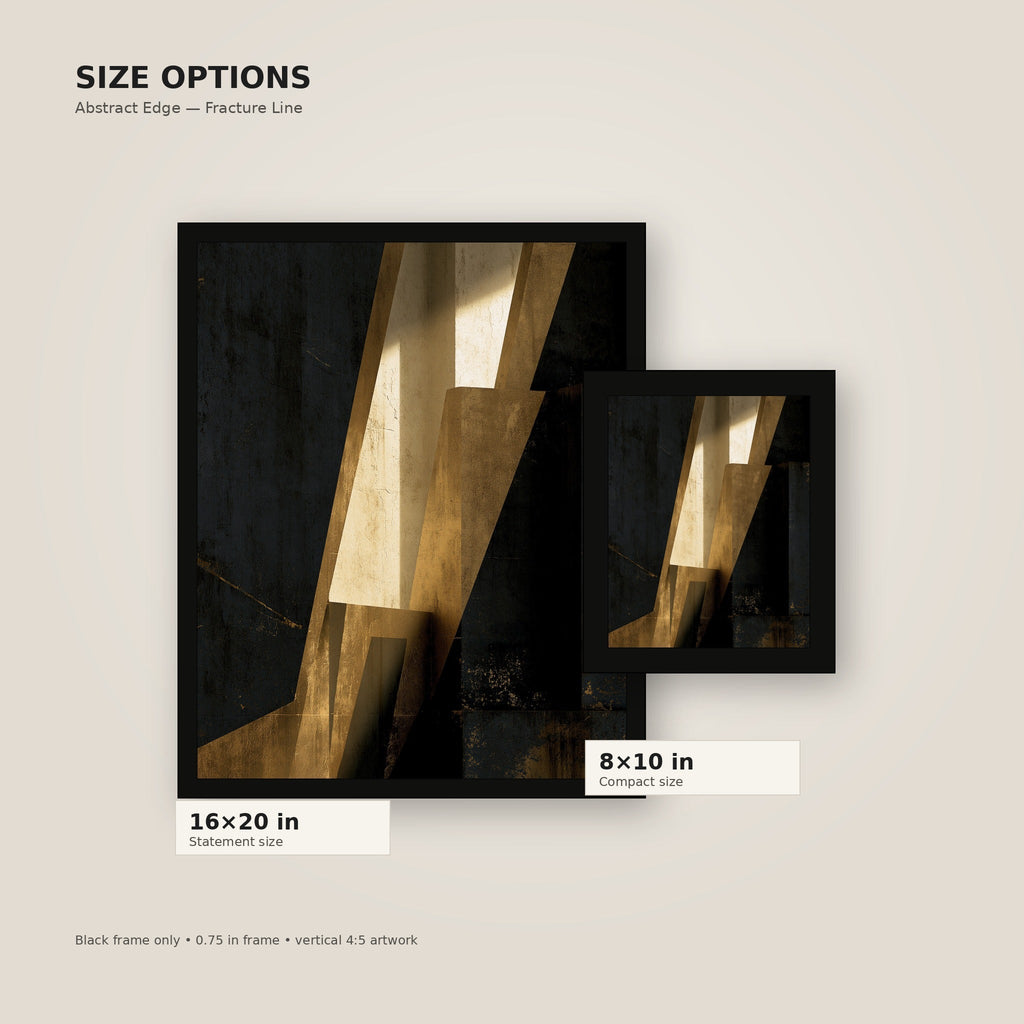 Shadow Cut framed poster size comparison